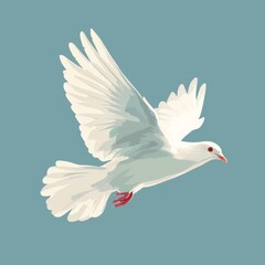 Obraz premium Simple illustration of a white dove.