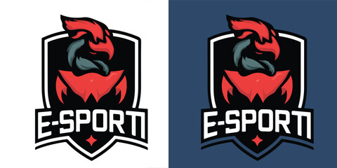 Modern and Creative Isolated Esports Tournament Badge Logo Vector for Gaming League or Sports