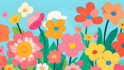 Fototapeta premium The background image is a pile of flowers.