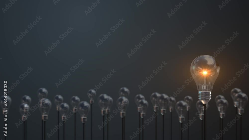 Poster artificial intelligence line dots light bulb background. digital technology creative ideas. network 