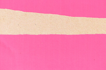 tear pink cardboard box texture background, recycle material