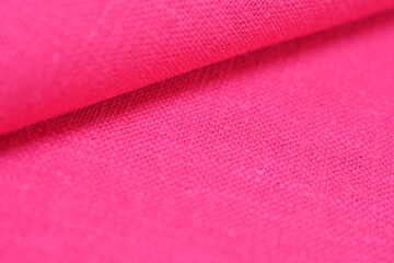 pink hemp viscose natural fabric cloth color, sackcloth rough texture of textile fashion abstract background