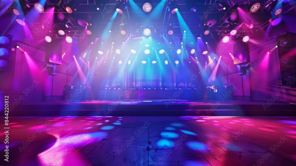 Poster energetic party setting with blank space perfect for adding text