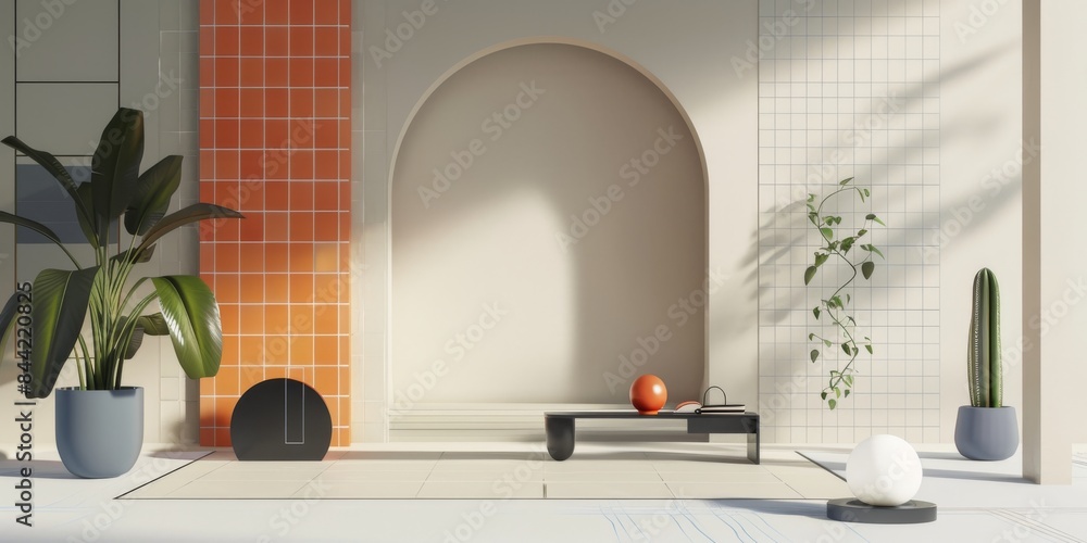 Poster evocative mockup setup capturing the essence of conceptual themes.