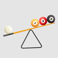 High-Quality Billiard Table Graphic for Sports Enthusiasts