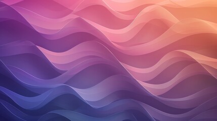Obraz premium Waves of geometric shapes blending seamlessly through gradient transitions