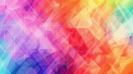 Obraz premium Geometric Prism Spectrum shapes, providing a vibrant and dynamic background
