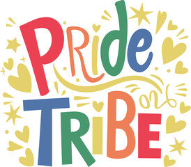 Pride typography t-shirt design and vector