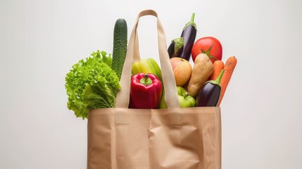 shopping bag with groceries