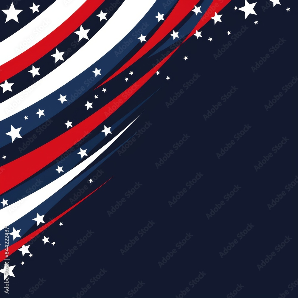 Poster minimalistic design with ample space for text for patriot day.