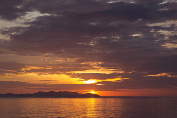 sea at sunset at south of thailand