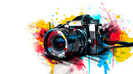 Spray Paint Graffiti Camera Photography icon with white background