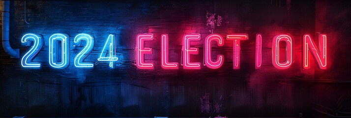 “2024  ELECtION”neon sign - bar - restaurant - employment - new jobs - jobs 
