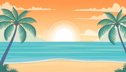 Obraz premium tropical beach and tree