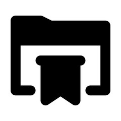 Bookmark Folder glyph icon 