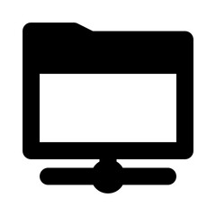 Folder Sharing glyph icon 