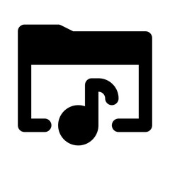 Music Folder glyph icon 