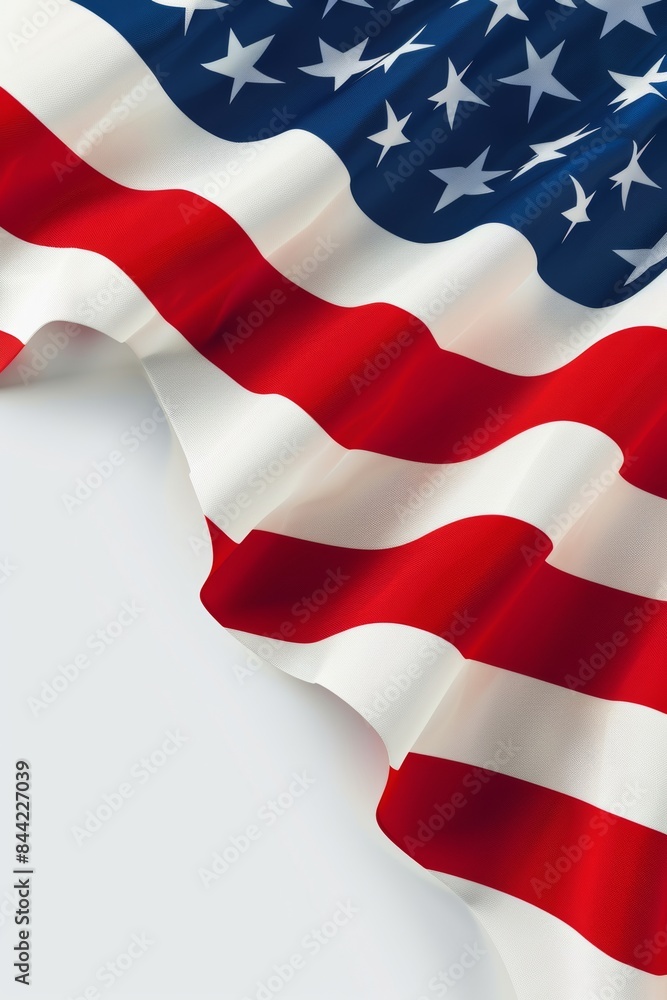 Poster clean and minimalistic design with a plain background for patriot day.