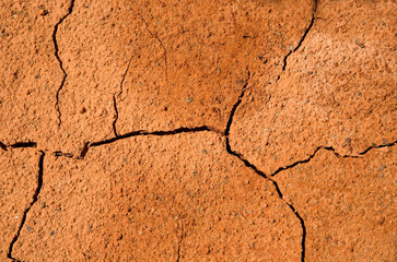 Closeup of Dried Red Dirt from South Carolina Region