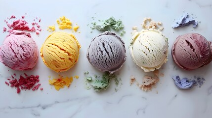 Tempting Scoops of Creamy and Colorful Ice Cream Delights for Summer Indulgence