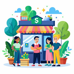 A beautiful store with lots of happy customers