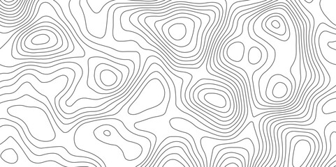 Fototapeta premium Abstract topography contour map background design .modern design with white background and black wave lines .geography contour map linear background vector illustration .