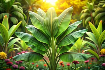 Fototapeta premium Banana Tree In The Garden