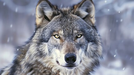 Fototapeta premium Grey wolf portrait