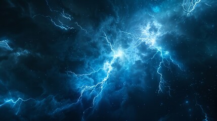 Fototapeta premium Abstract blue lightning background