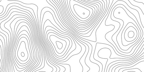 Abstract topography contour map background design .modern design with white background and black wave lines .geography contour map linear background vector illustration .