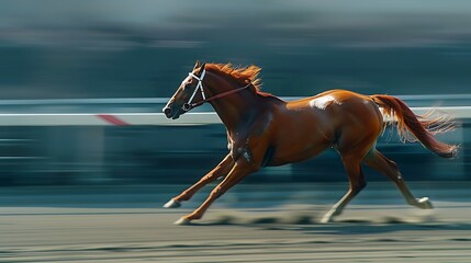 Naklejka premium Horse racing accident empty no one thier