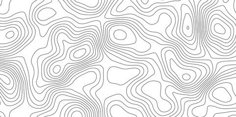 Fototapeta premium White background and black lines topography contour map. abstract geography curve wave line vector illustration. luxury topography contour map grid pattern backdrop background.