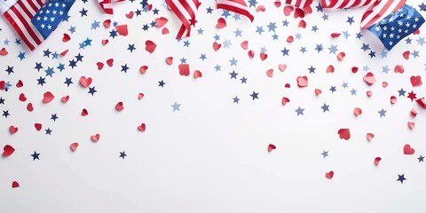Obraz premium Patriot Day elements on a simple white background.