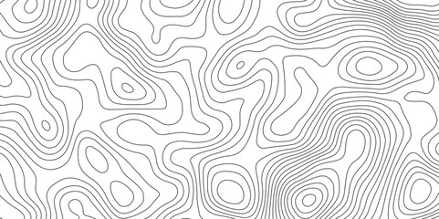 White background and black lines topography contour map. abstract geography curve wave line vector illustration. luxury topography contour map grid pattern backdrop background.