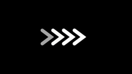 Abstract blinking direction arrow , indication arrow, right arrow,