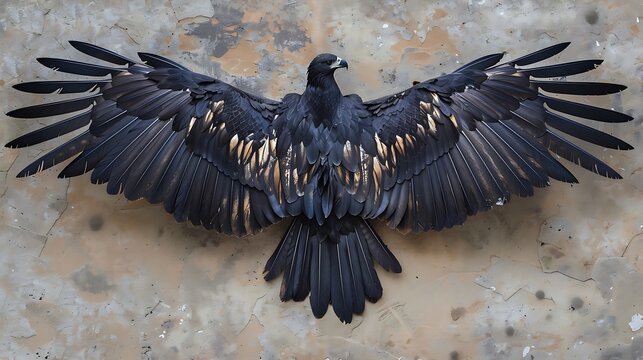 Wedge tailed eagle aquila audax top view