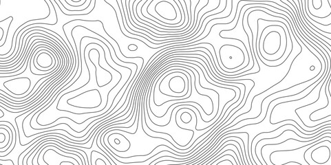 White background and black lines topography contour map. abstract geography curve wave line vector illustration. luxury topography contour map grid pattern backdrop background.