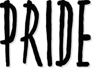 LGBT pride art on white background. template for poster, social network, banner, cards. word PRIDE for poster. LGBTQ love symbol background. Concept design.