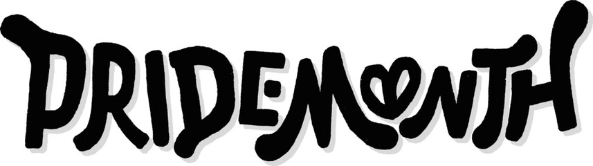 LGBT pride art on white background. template for poster, social network, banner, cards. word PRIDE for poster. LGBTQ love symbol background. Concept design.