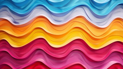 Fototapeta premium Multicolored Wavy Texture Background