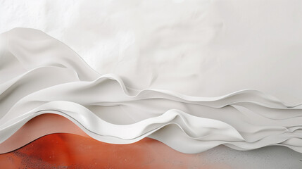 Develop a clean and modern backdrop with a predominantly white surface, offering a clean canvas for various creative projects. Add a touch of elegance with hints of peru, firebrick, and light sea