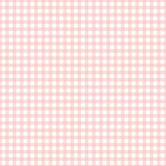 Soft Pink Gingham Checkered Seamless Pattern Background