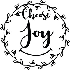 Choose Joy: Beautiful Christian Bible Verse Vector Design