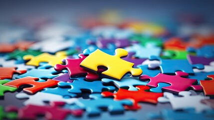 photograph of a jigsaw puzzle with all the pieces fitting together perfectly, symbolizing business success, on a clear background