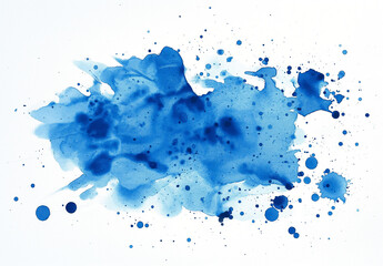 Obraz premium blue ink splashes on white, blue water splashes, blue water splash, blue water splash isolated, blue watercolor paint splashes, blue watercolor splashes, abstract watercolor background