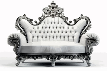 Classic furniture set isolated on white background