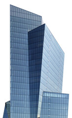 Modern standard  building made of glass, steel and concrete isolated