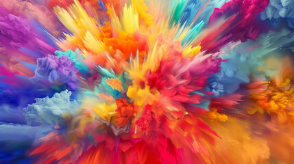 A colorful explosion of paint