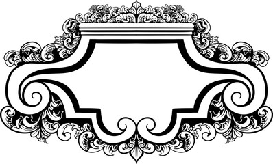 decorative royal vintage ornate traditional medal award banner vector