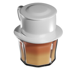 Viet Drip for coffee shop 3D icon